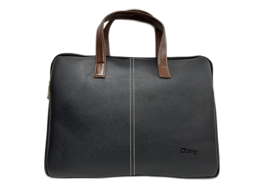 Tediline Vegan Leather Laptop Sleeve Zippered with Grab Handles and Internal Pocket (15.6", Black) (B0C72HLYFL) Amazon Price History, Amazon Price Tracker