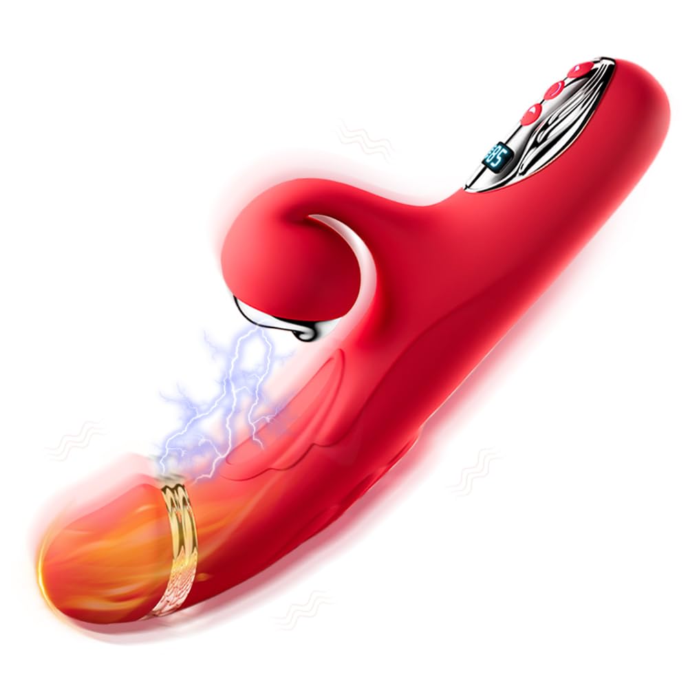 Elektrischer Schock G-Punkt Vibrator mit 8 Frequency Electrical Stimulation und Klopfen Funktion Vibratoren Analvibrator Prostata Stimulator Erwärmung für Frauen Klitoris Stimulator Dildo
