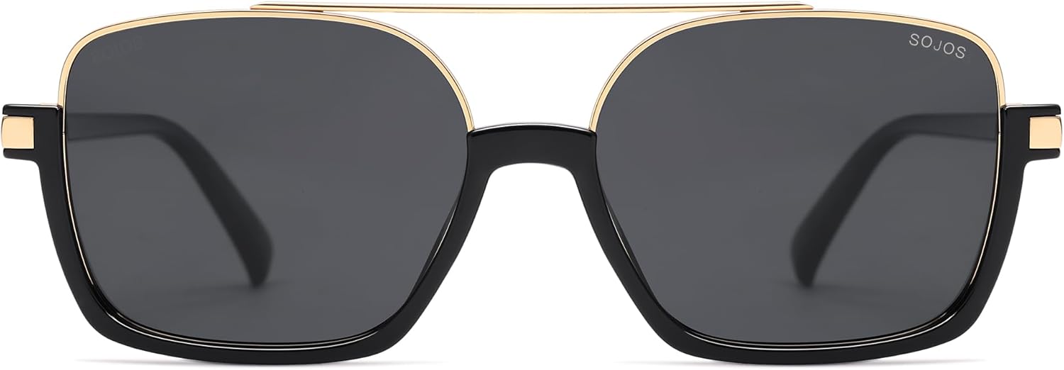 SOJOS Trendy Aviator Sunglasses for Women Men Polarized Retro Square Y2K Oversized Sun Glasses SJ2659 - Image 4