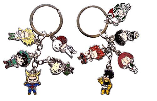 JCvCX MHA Himiko Toga Ashido Mina Cosplay Keychains Tokoyami Fumikage Metal Keychain Hawks Costume Car Keyring Aizawa Shouta Key