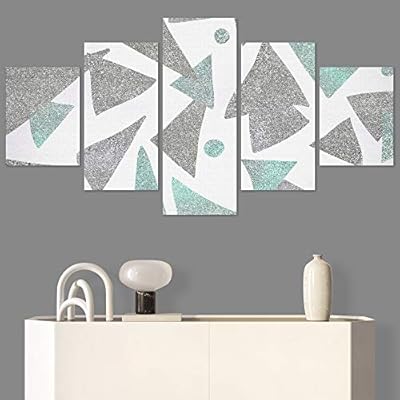 SIGNWIN 5 Panel Canvas Wall Art Modern Art...