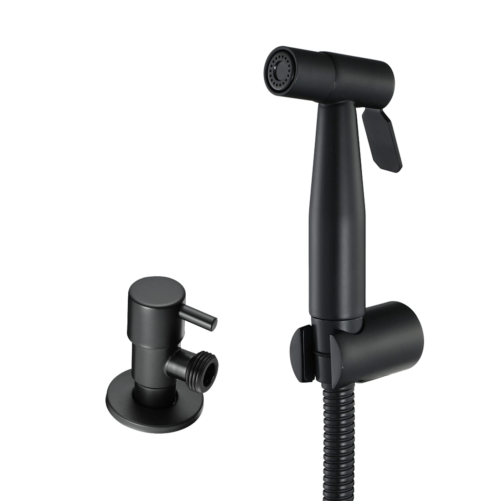 Kit de pulvérisation en acier inoxydable noir mat haut de gamme pour WC