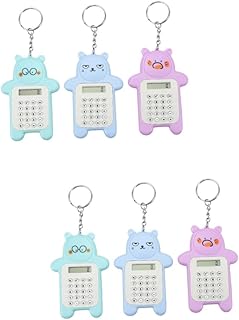 MAGICLULU 6 Peças Calculadora Aritmética De Bolso Calculadora Eletrônica Calculadora De Bolso Chaveiro Mini Calculadora Portátil Mini Calculadora Tamanho De Bolso Crianças Ornamento De