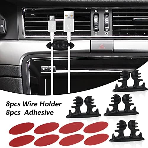 SYXZFZ Car Wire Cable Holder Tie Clip Organizer Adhesive Car Charger Line Clasp Clamp USB Cable Holder Car Clip Accessories 8Pcs/Lot