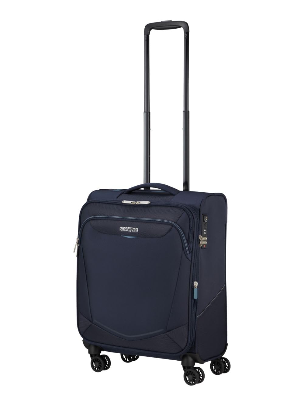 Maleta de Cabina American Tourister SummerRide Spinner 55cm/ 55x40x23cm/ 4 Ruedas/ Azul Marino