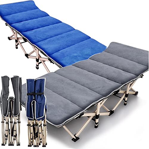 H&ZT 2 Pack Folding Camping Cots for Adults, Camping Cots for Adults Most Comfortable, Adults Sleeping Cot, Heavy Duty Portable Office Nap/Camp/Travel/Vacation/Sunbathing Cots H&ZT 2 Pack Folding Camping Cots for Adults, Camping Cots for Adults Most Comfortable, Adults Sleeping Cot, Heavy Duty Portable Office Nap/Camp/Travel/Vacation/Sunbathing Cots
