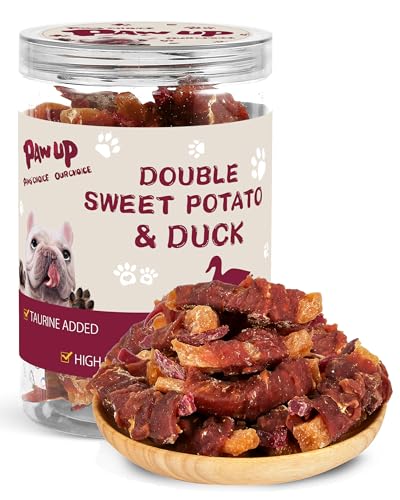 PAWUP Duck & Sweet Potato Duo Dog Treats Soft Chews for Small & Medium Dogs High Protein & High Fiber Gentle on Sensitive Stomachs Natural Daily Snack with Taurine 12.5 oz