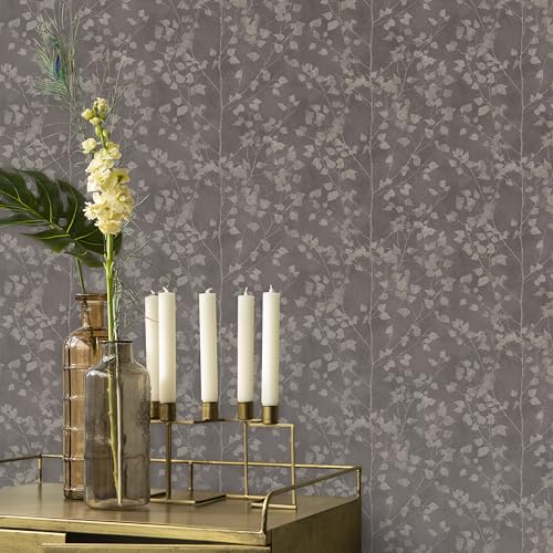 Rasch Tapeten Non Woven Wallpaper (Botanical) Black Golden 10,05 m x 0,53 m Finca 416664, Gold,golden, 53 x 1005 cm - Image 3