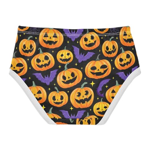 Joisal Girls Underwear Toddlers 2t Cotton Panties for Girl Florals Briefs Girls Undies Halloween Pumpkins Bats Black2