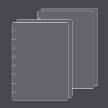 Super Clear Discbound Notebook PP CoversJunior 2 Set/4 PCS | Rigid Crystal-clear Planner Covers 0.6mm Thick 8 mushroom holes Compatible with Circa Arc TUL and Happy Planner