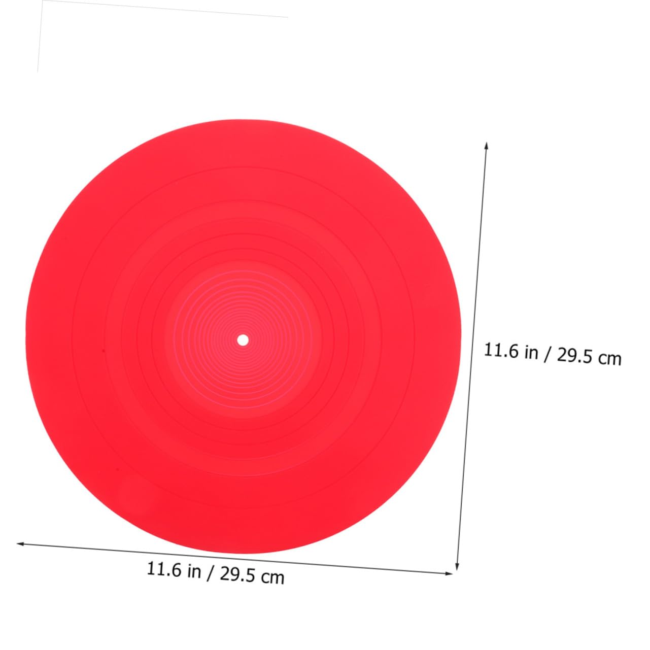 Rote Silikon Plattentellermatte für Schallplatten, 2 Stück