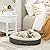 FEANDREA Dog Bed, Doughnut Cat Bed, Round, 60 cm Dia., Dark Grey PGW060G02