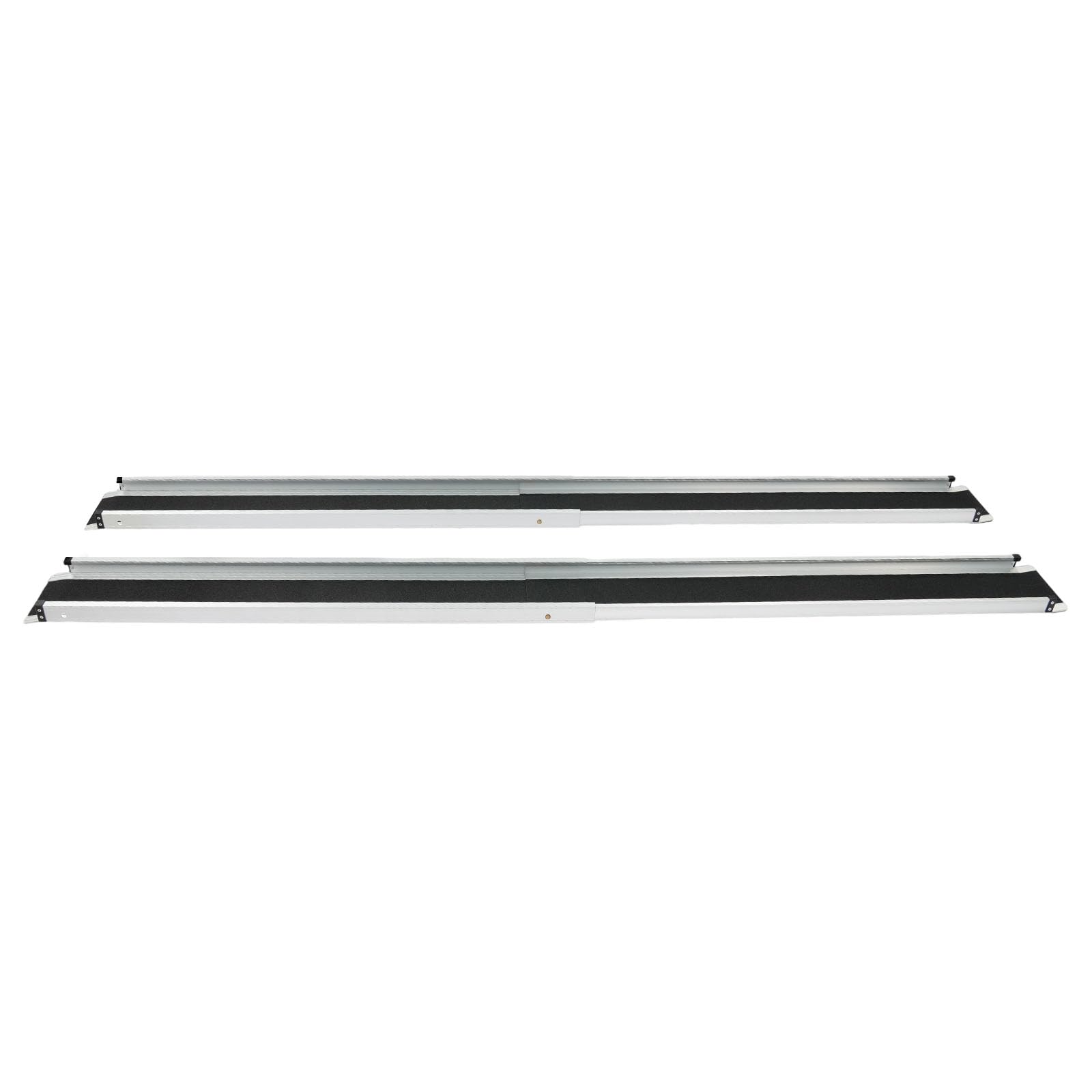 Rampas telescópicas para sillas de ruedas, de aleación de aluminio con capacidad de carga de 300 kg, negro y plateado, para silla de ruedas, escalones y ayudas de movilidad como bicicletas scooter