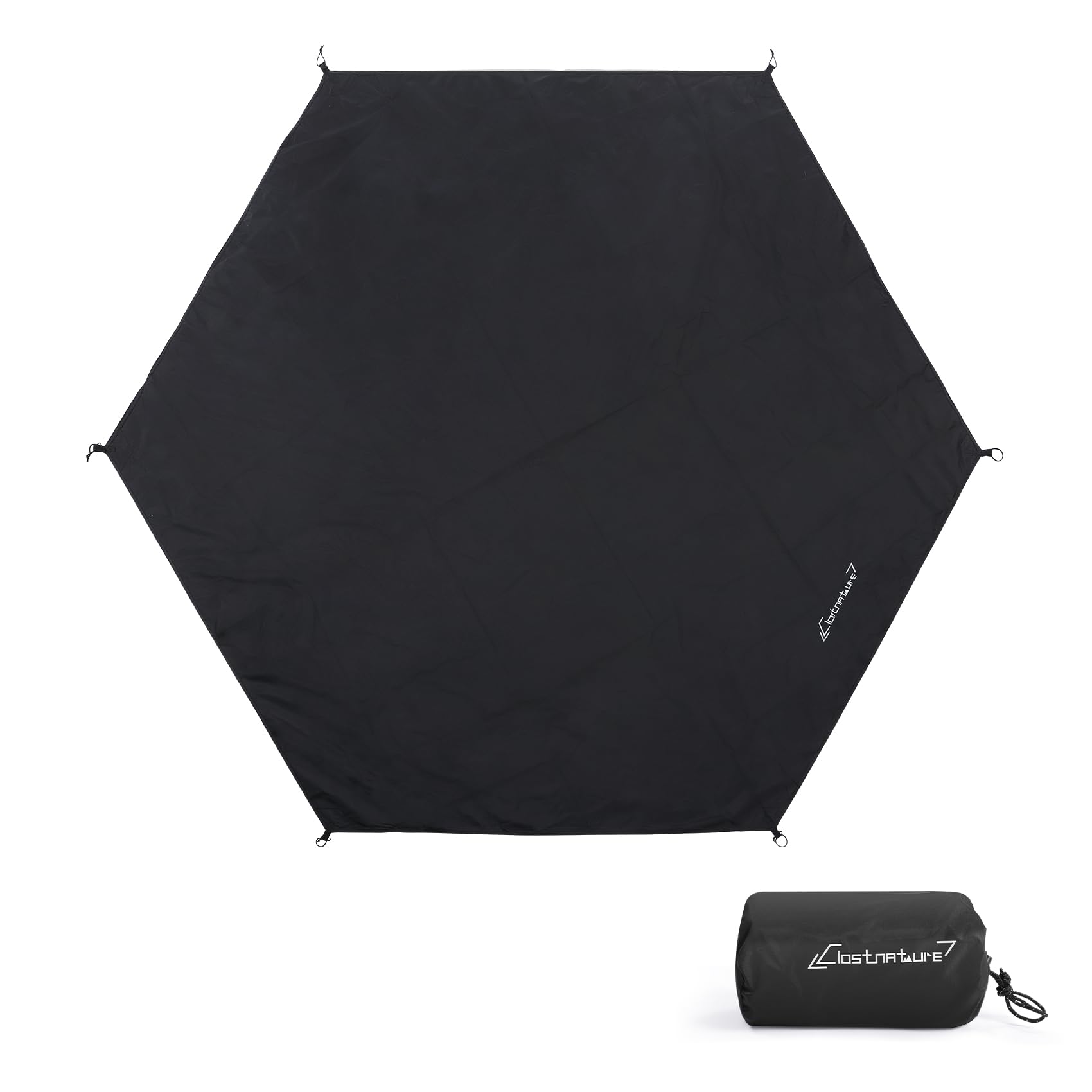 Clostnature Hexagonale Zeltunterlage Wasserdicht - 366 x 318 CM Camping Bodenplane für Zelte, Robuste Zelt Unterlage für Pavillon & Bubble Zelt, Leichte Outdoor Plane für Hiking, Backpacking, Trekking