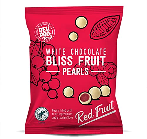 Dev. Pro. Fruit Balls Witte Chocolade Gevuld met Roodfruit Vulling - Snack Tussendoortje - 12x 40 gram pack - Image 3