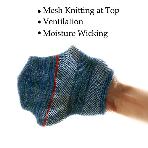 Mens No Show Socks Low Cut Casual Invisible No See Athletic Cotton Sock Non-slide 6 Pairs Size M/L2