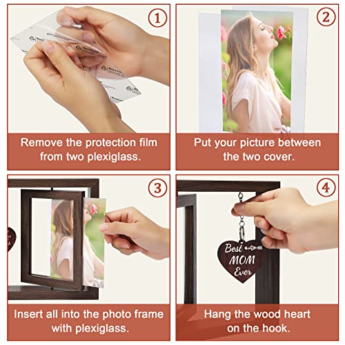 Daisred Gifts For Mom Mothers Day Gifts From Daughter Son, Mom Picture Frame Best Mothers Day Presents, Mom Birthday Gifts Rotating Picture Frame (Best Mom Ever) #TOP6