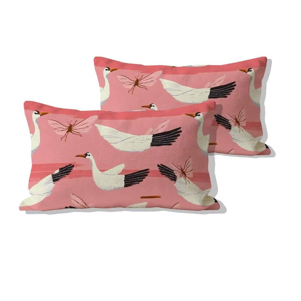Housse coussin salon de jardin exterieur 40x80cm rose abstrait en velours