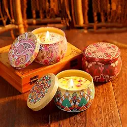 Kit 03 Velas Aromaticas Perfumada Lata Decorativa Decoração Presentes(Kit 03 Velas)