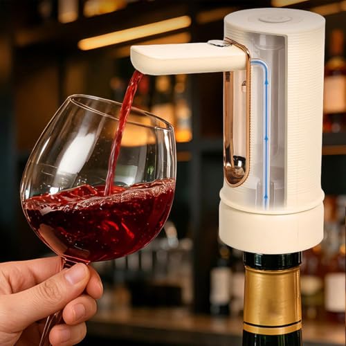 Dispensador de vino eléctrico con aireador integrado y batería recargable 4