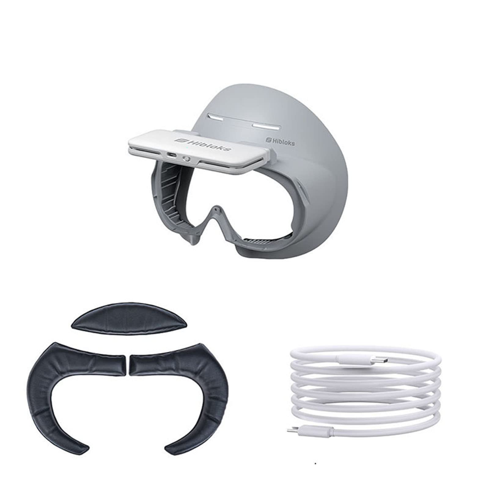 Staffa di interfaccia facciale ampliata VR e copertura per il viso con ventola di raffreddamento adatta per PICO 4, imbottitura in schiuma per viso in pelle proteica PU per accessori VR