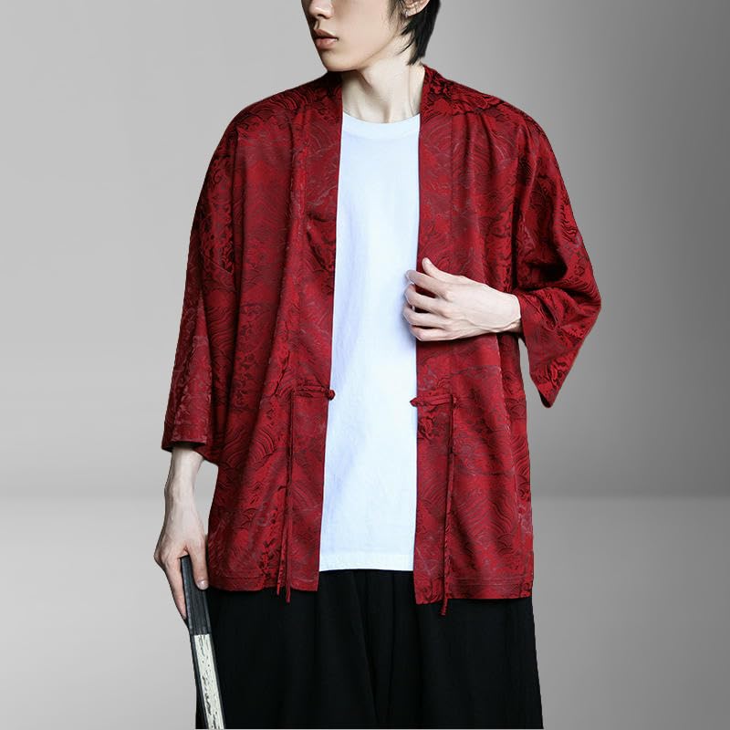 Camisa de seda de hielo para hombre con diseño de dragón y acabado de alta gama 5