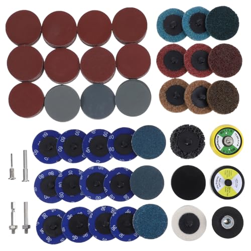 Disques de ponçage pour outils rotatifs avec kit de support et papiers abrasifs multi-grains 300pcs