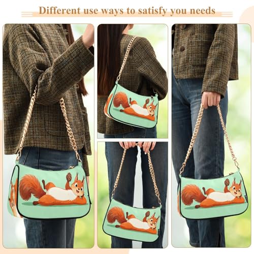 Sac à main écureuil orange pour femme | Accessoire de mode original - 5