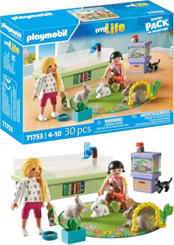 PLAYMOBIL | My Life | Familie mit Hasen | Tierfiguren | Spielzeug für Kinder ab 4 Jahren | 71753