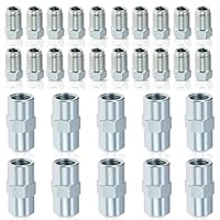 Bremsleitung Verbinder, Profi Bremsleitungsverbinder Set BöRdelwerkzeug-Satz Double Flaring Tool KüHlerschlauch Verbinder 20 Verschraubungen und 10 Verbinder Set für ø 4,75mm Bremsrohr BöRdel F
