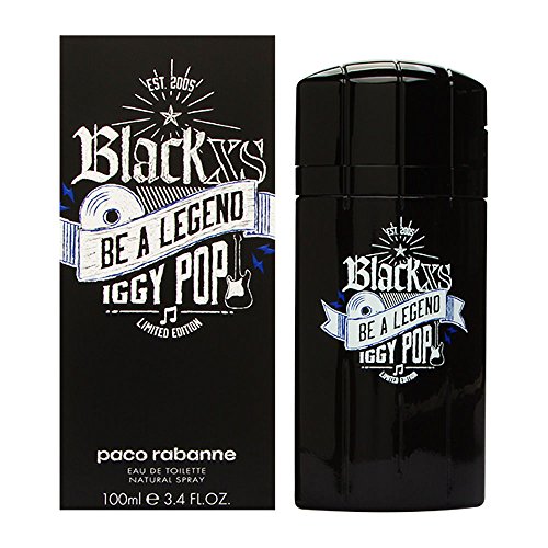 Paco Rabanne Black Xs Be A Legend Eau De Toilette Spray for Men, Iggy Pop, 3.4 Ounce