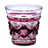 Amazon.co.jp: 島津興業 薩摩切子 二色衣 冷酒杯253 (ルリ金赤