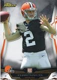 Johnny Manziel football trading card 2014 Topps Finest #125 RC Rookie (Clev Browns QB)