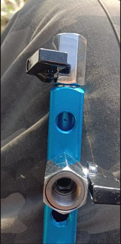 Miniatura 4 de Othmro 2 unids 12 "9 vías 12 puertos hierro manguera de aire en línea divisor de bloque colector, compresor de aire neumático, montaje de colector