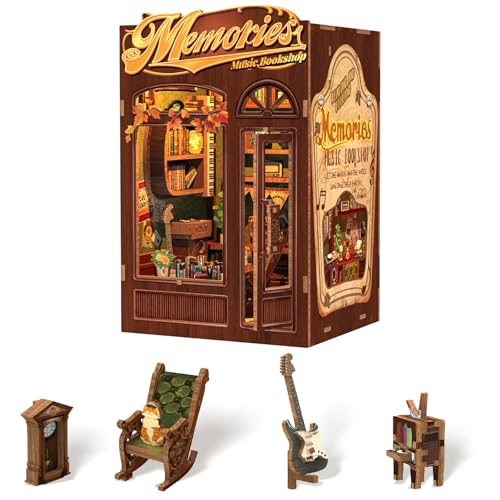 Maison de Poupée Miniature CUTEBEE pour Illuminer votre Bibliothèque de Salon