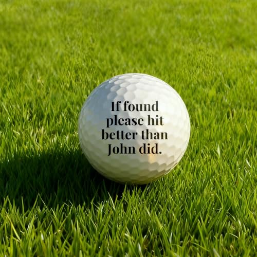 Image of Personalized Golf Gifts for Men, Custom Text or Logo Golf Ball, Golf Lovers | Fuuny Golfballs, Customized Gift for Christmas, Wedding, Golfers, Dads, Boyfriend, Groomsmen, Retirement