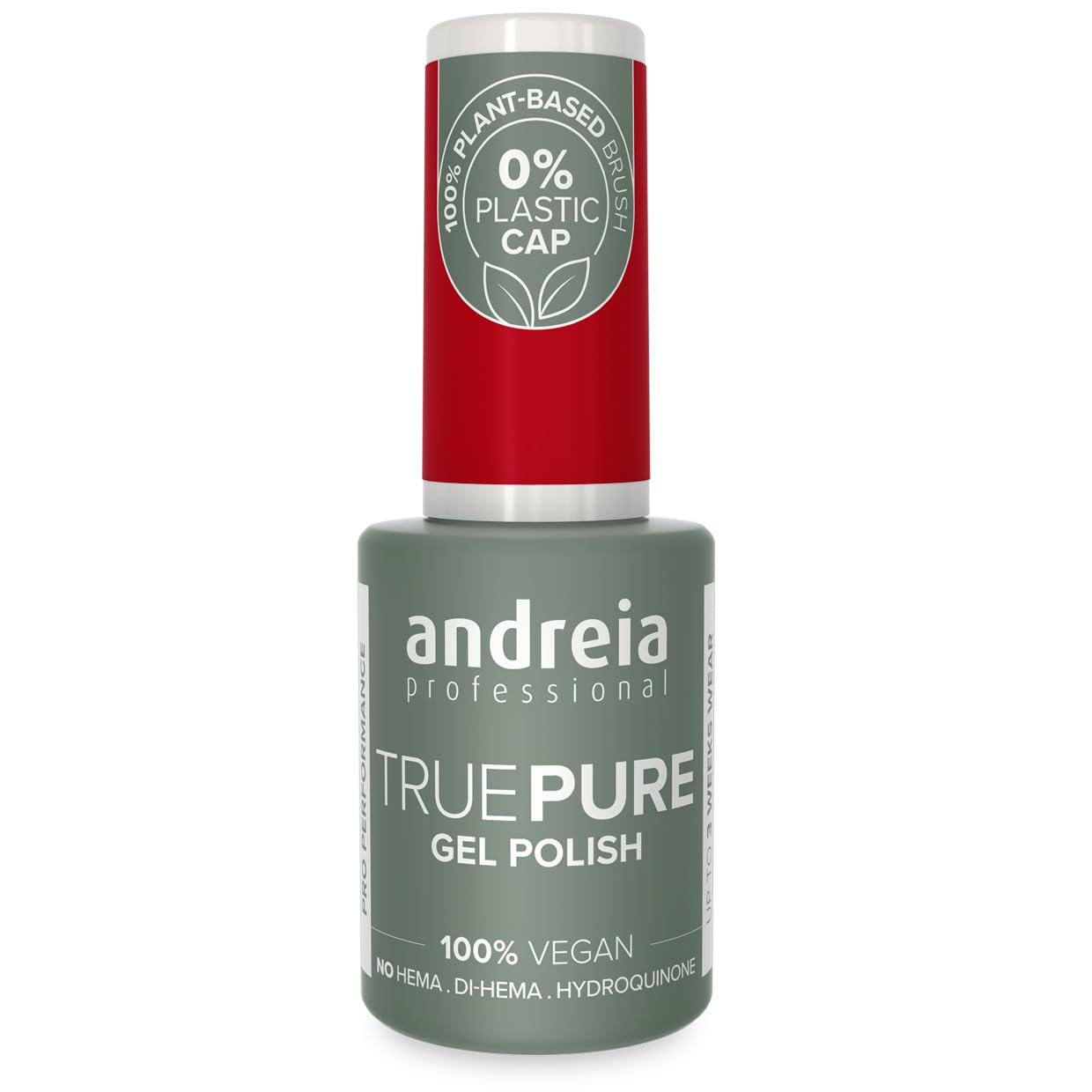 Andreia Smalto Gel Professionale Senza Hema E Tpo – True Pure 21 Free E 100% Vegano Per Unghie Sensibili – Uv Led Soak Off Gel – Colore T37 Rosso 10,5 Ml-image