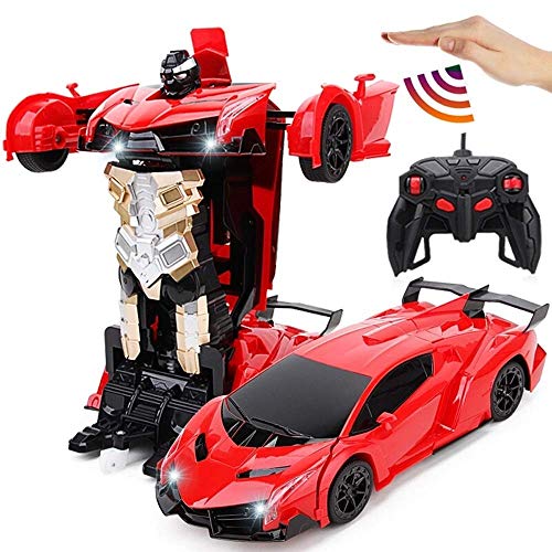 Find Discount Woote Children RC Deformed Car Rechargeable One Touch Deformation Robot Car Children's...
