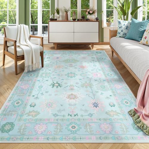 LIVEBOX Washable Oushak Rug 5x7