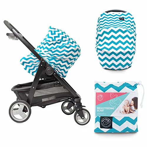 Image of Multi-use Nursing Cover Privacy Breastfeeding Scarf - Baby Car Seat Covers, Infant Stroller Cover, Carseat Canopy, Shopping Cart, High Chair Cover for Girls and Boys