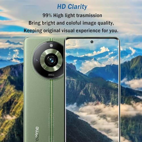 Image of STP FEEL UV Tempered Glass Screen Protector For Realme 10 Pro Plus /Realme 11 Pro /Realme 11 Pro Plus (6.7 Inch) (Pack of 1) Full Adhesive UV Glue Curved Edge to Edge Case Friendly
