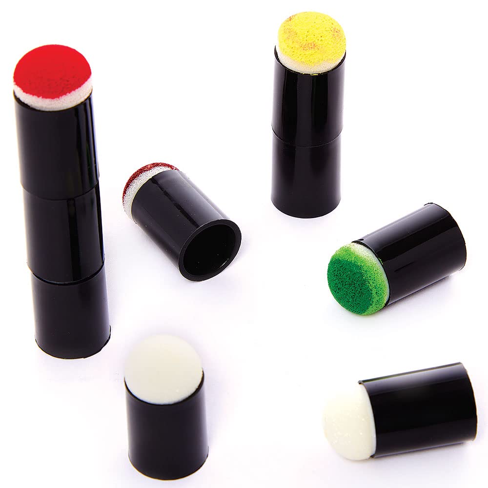 Baker Ross FC925 Finger Sponge Dabbers - Pack of 10, Kids Finger Painting Tools, Kids Painting, Kids Arts and Crafts