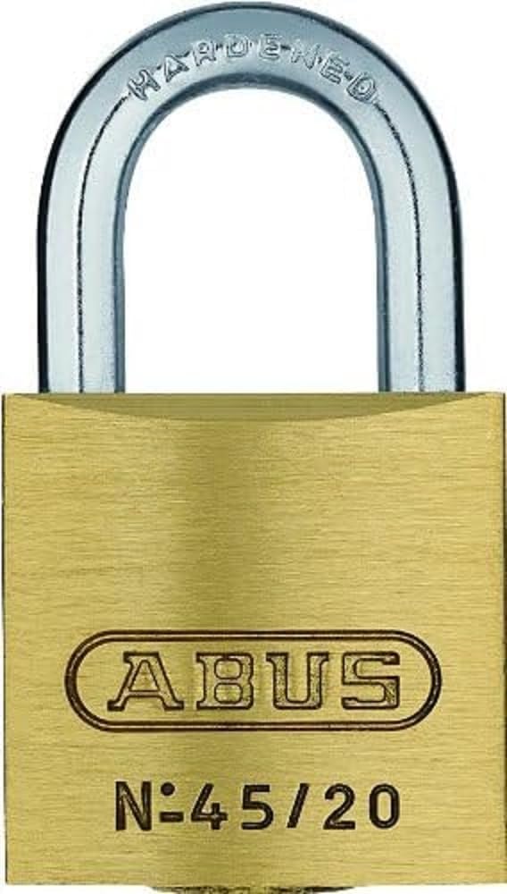 ABUS 45/40 Brass Padlock - Precision Pin Cylinder with Mushroom Head Pins - 05098 - ABUS Security Level 4 - Brass