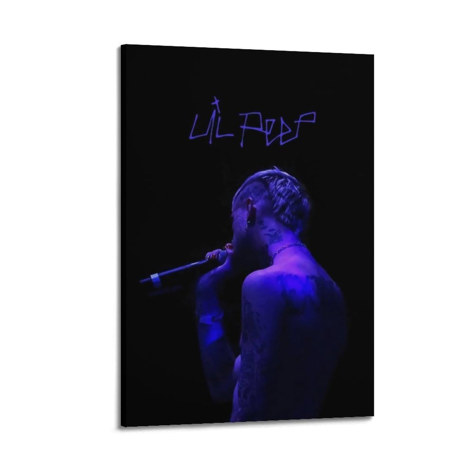 FDRPMHC Lil Peep Music Canvas Wall Art Decor Living Room Modern Family Bedroom 12x18inch(30x45cm) Frame-style