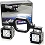 iJDMTOY Tow Hitch Receiver LED Pod Light Compatible With Truck SUV Trailer RV etc, Includes (2) 20W High Power CREE LED Pod Lamps & Tow Hitch Mount Bracket, Use As Reverse, Off-road or Search Light