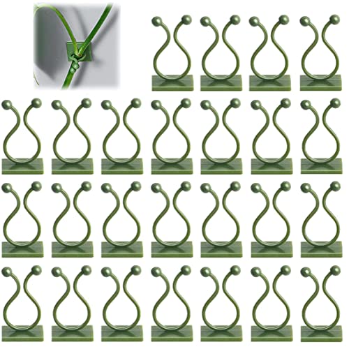DAYIsjz 100 Piezas Clips autoadhesivos para Plantas Clips de Plantas de simulación de Hojas Verdes para Soporte de Pared de jardín Clips de Plantas para Pared de Plantas trepadoras (Verde) Cover