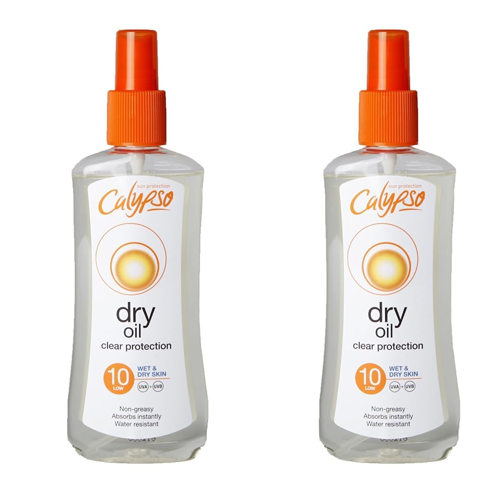 Calypso Wet Skin Dry Oil Spray with SPF10, 200 ml (Pack of 2)
