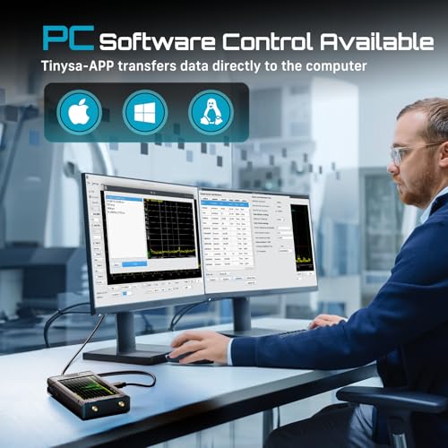 SEESII TinySA Ultra+ ZS406 Spektrumanalysator, 2025 Tragbarer Frequenzanalysator 4,0 Zoll 100 kHz - 5,4 GHz mit 32GB Speicherkarte, 2 in 1 Signalgenerator 100 kHz - 800 MHz MF/HF/VHF UHF-Eingang