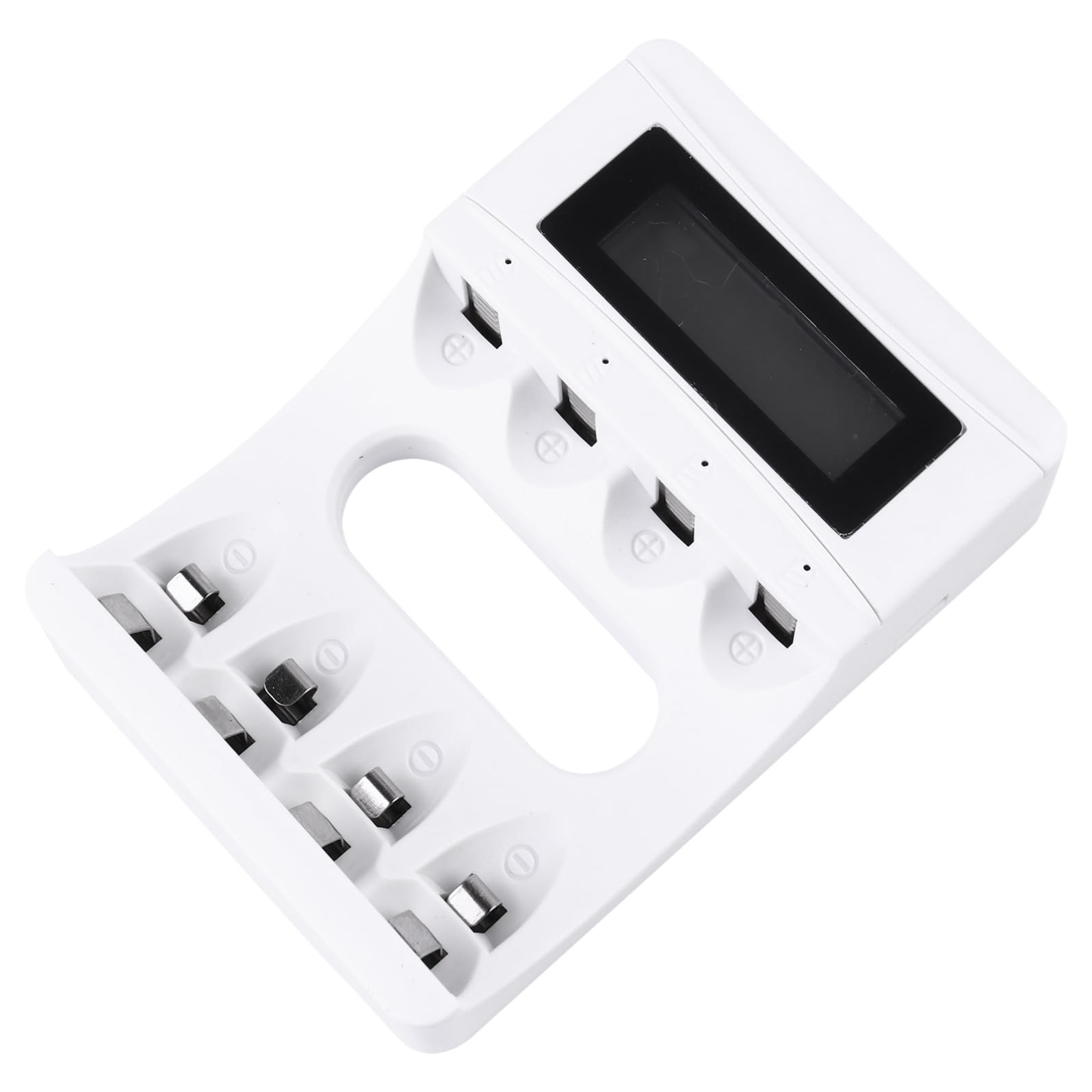 jojofuny 2piezas Cargador De Baterías Recargables De Pantalla LCD Cargador USB para Baterías AA AAA Protección De Sobrecarga y Cortocircuito para y