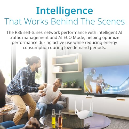 Image of D-Link BE3600 Dual-Band Wi-Fi 7 Smart Router (R36) 4 x 2.5 GbE Multi-Gig Ports, Self-Optimizing AI, Mesh, Parental Controls, Enhanced Security, 4-Stream, Alexa /Google Ready, App Setup